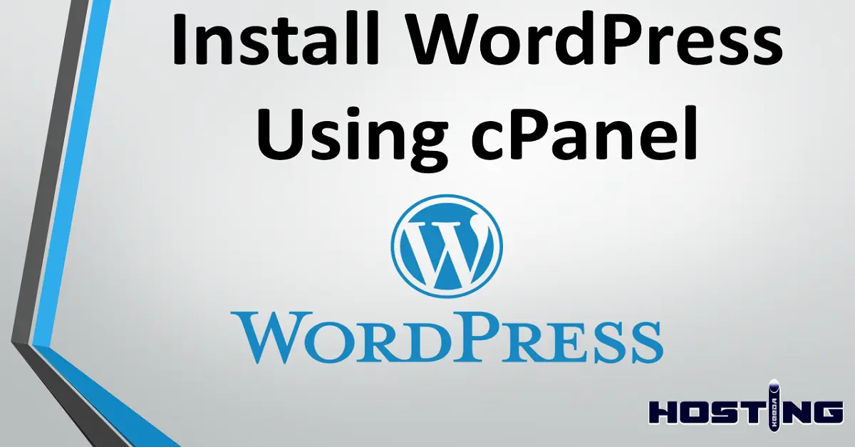 install wordpress using cpanel,