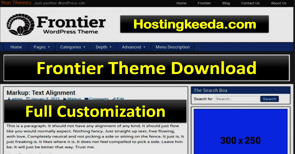 frontier theme download,