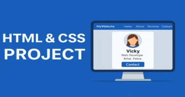Simple Project Using HTML and CSS with Source Code - Personal Profile Card with Navigation